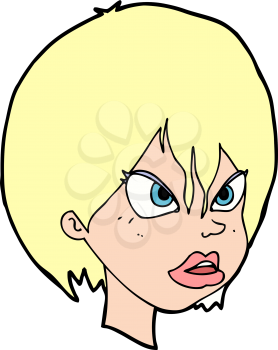 cartoon annoyed woman