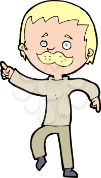 Royalty Free Clipart Image of a Man Dancing