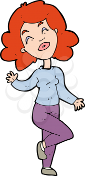 Royalty Free Clipart Image of a Red Haired Woman