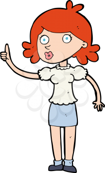 Royalty Free Clipart Image of a Red-Haired Girl