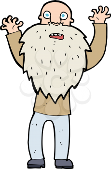 Royalty Free Clipart Image of a Man With a Beard