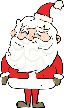 Royalty Free Clipart Image of a Santa