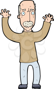 Royalty Free Clipart Image of a Balding Man