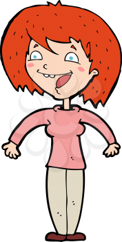 Royalty Free Clipart Image of a Smiling Woman