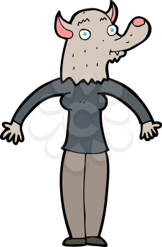 Royalty Free Clipart Image of a Werewolf