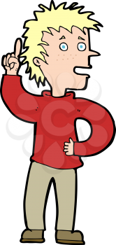 Royalty Free Clipart Image of a Man with an Idea