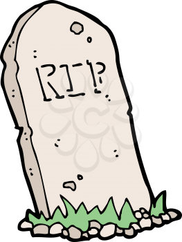 Royalty Free Clipart Image of a Headstone