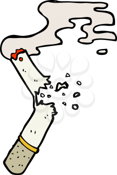 Royalty Free Clipart Image of a Broken cigarette