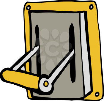 Royalty Free Clipart Image of a Lever