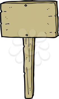 Royalty Free Clipart Image of a Sign Post 