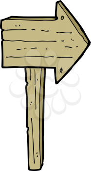 Royalty Free Clipart Image of a Signpost