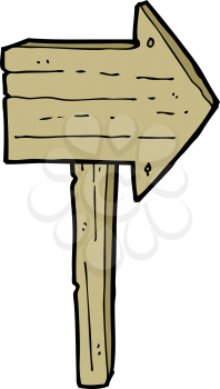 Royalty Free Clipart Image of a Signpost