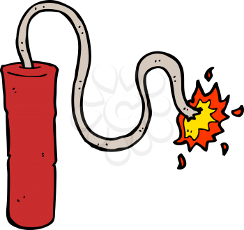 Royalty Free Clipart Image of a Stick of Dynamite
