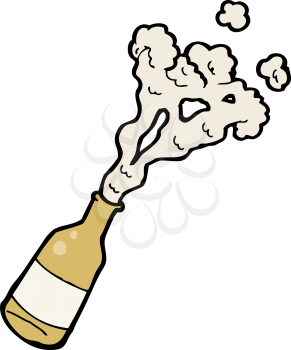 Royalty Free Clipart Image of a Champagne Bottle