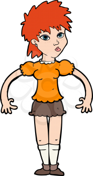 Royalty Free Clipart Image of a Redheaded Woman