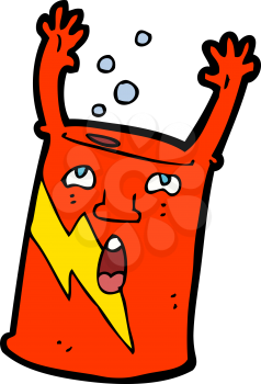 Royalty Free Clipart Image of a Can Character