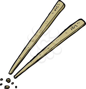 Royalty Free Clipart Image of Chopsticks