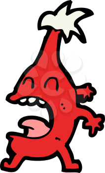 Royalty Free Clipart Image of a Monster Yelling