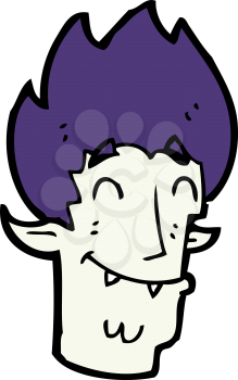 Royalty Free Clipart Image of a Vampire Head