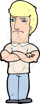Royalty Free Clipart Image of a Man with Arms Crossed