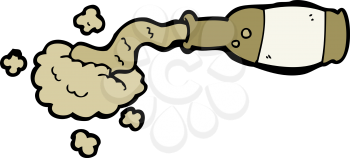 Royalty Free Clipart Image of an Overturned Bottle Spilling Liquid