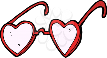 Royalty Free Clipart Image of Heart Sunglasses