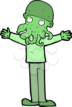 Royalty Free Clipart Image of an Alien Man