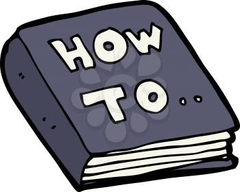 Royalty Free Clipart Image of a How To Book