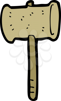 Royalty Free Clipart Image of a Mallet