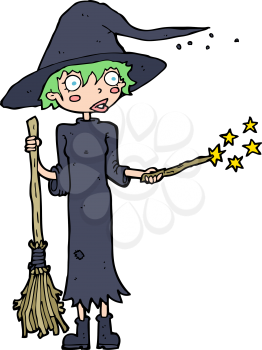Royalty Free Clipart Image of a Witch