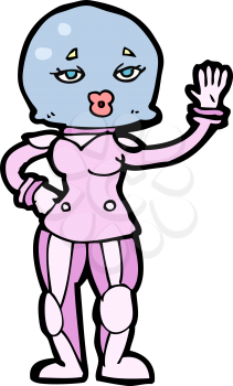 Royalty Free Clipart Image of an Alien