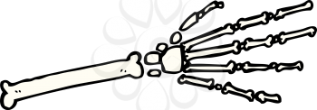 Royalty Free Clipart Image of a Skeleton Hand