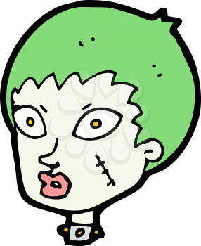 Royalty Free Clipart Image of a Zombie Woman