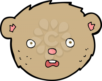 Royalty Free Clipart Image of a Teddy Bear Face
