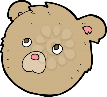 Royalty Free Clipart Image of a Teddy Bear Face