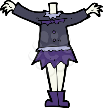Royalty Free Clipart Image of a Vampire Body
