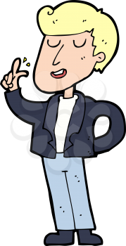 Royalty Free Clipart Image of a Man Snapping