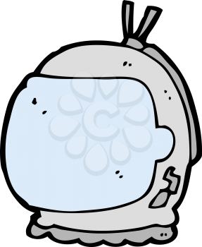 Royalty Free Clipart Image of a Space Helmet