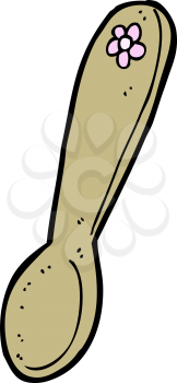Royalty Free Clipart Image of a Wooden Spoon