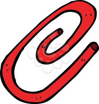 Royalty Free Clipart Image of a Paper Clip