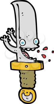 Royalty Free Clipart Image of a Happy Dagger