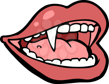 Royalty Free Clipart Image of a Vampire Mouth