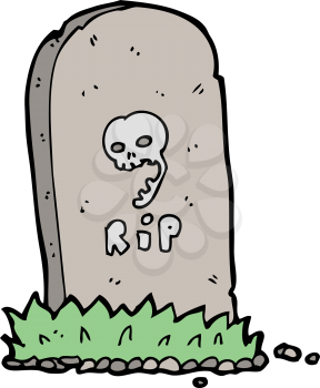 Royalty Free Clipart Image of a Tombstone