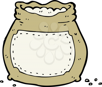Royalty Free Clipart Image of a Bag of Flour or Sugar