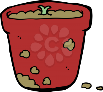 Royalty Free Clipart Image of a Potted Plant