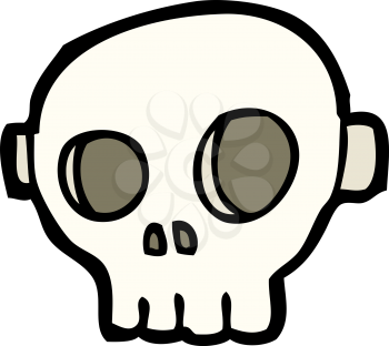 Royalty Free Clipart Image of a Skull Mask