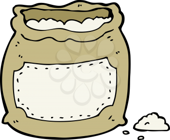 Royalty Free Clipart Image of a Bag of Flour or Sugar
