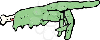 Royalty Free Clipart Image of a  Zombie Hand