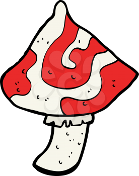 Royalty Free Clipart Image of a Toadstool Mushroom