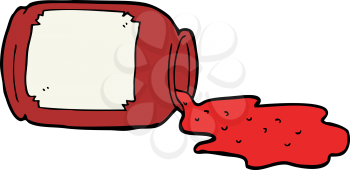 Royalty Free Clipart Image of Spilled Jam